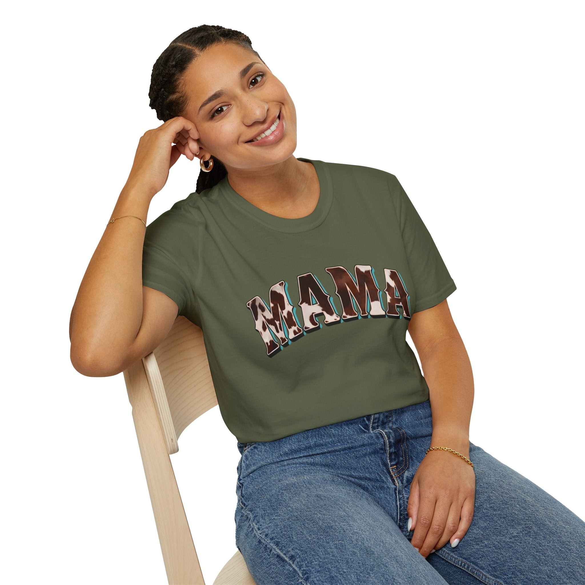 Mama - Cow Print T-shirt