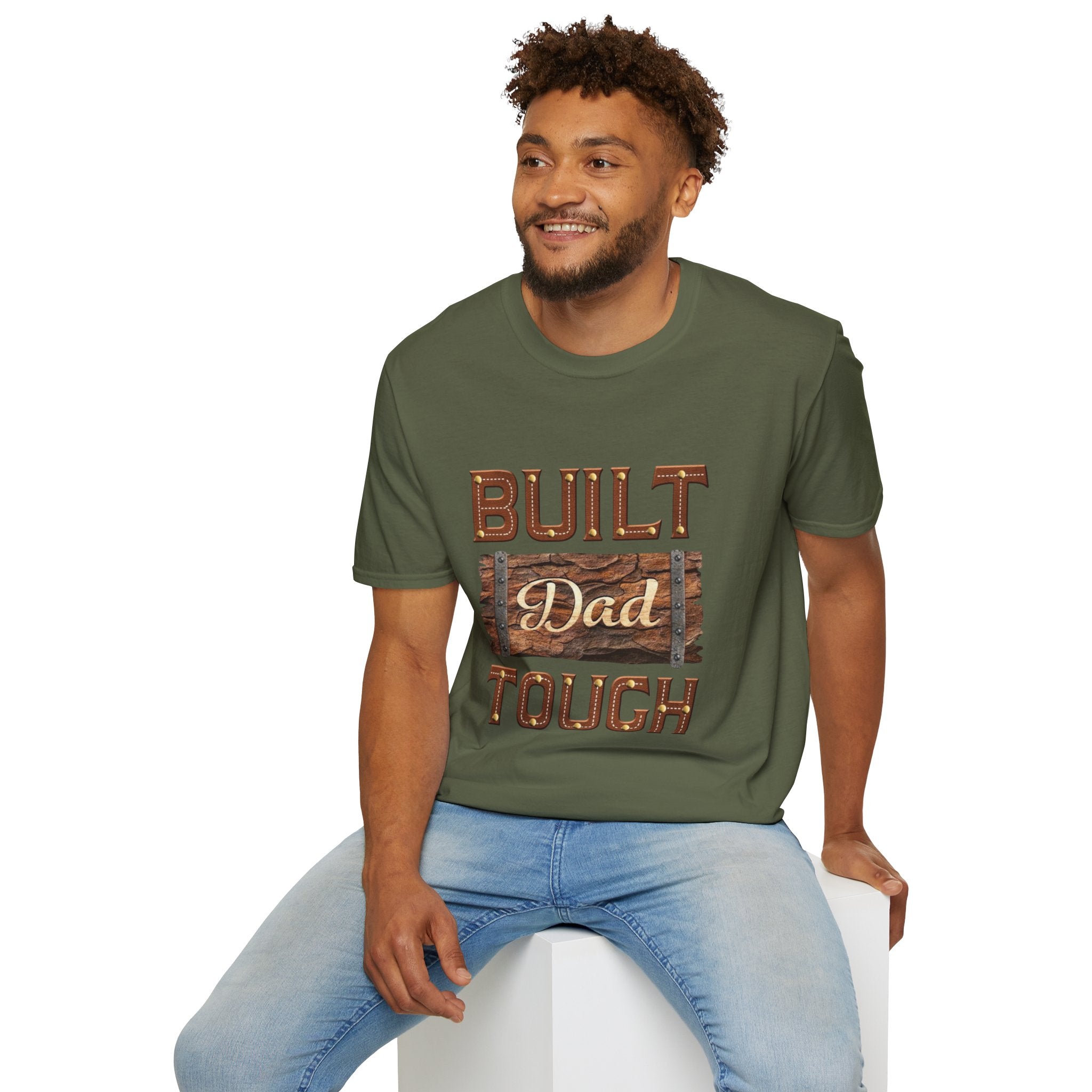 Built dad tough tee shirt