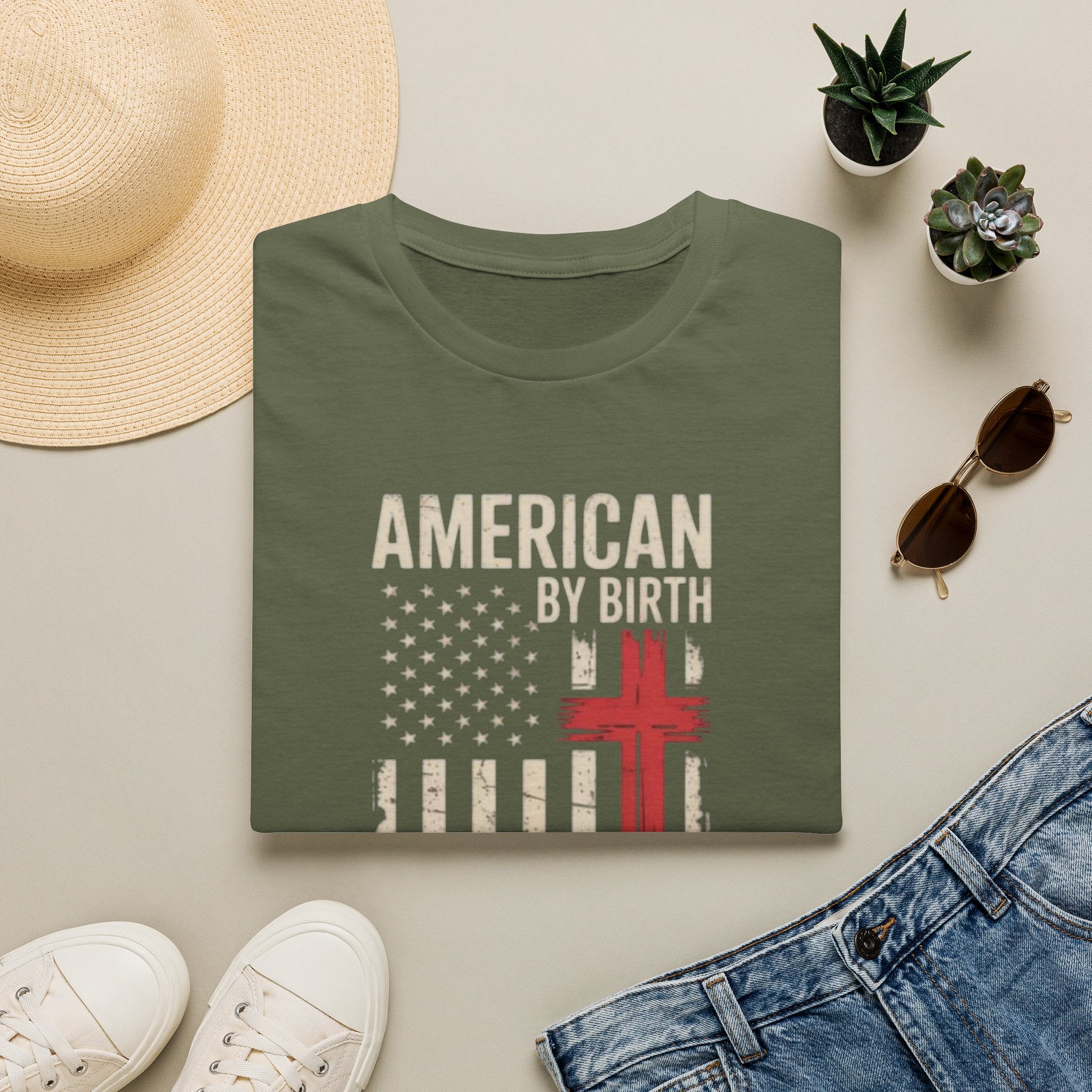 AMERICAN BY BIRTH TEE