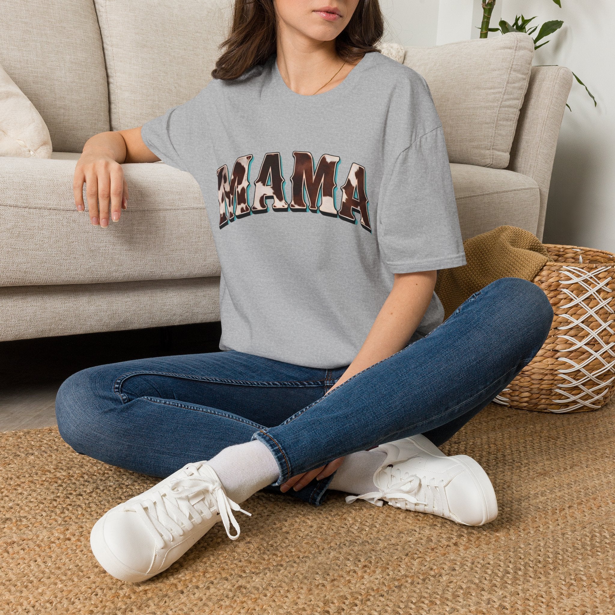 Mama - Cow Print T-shirt