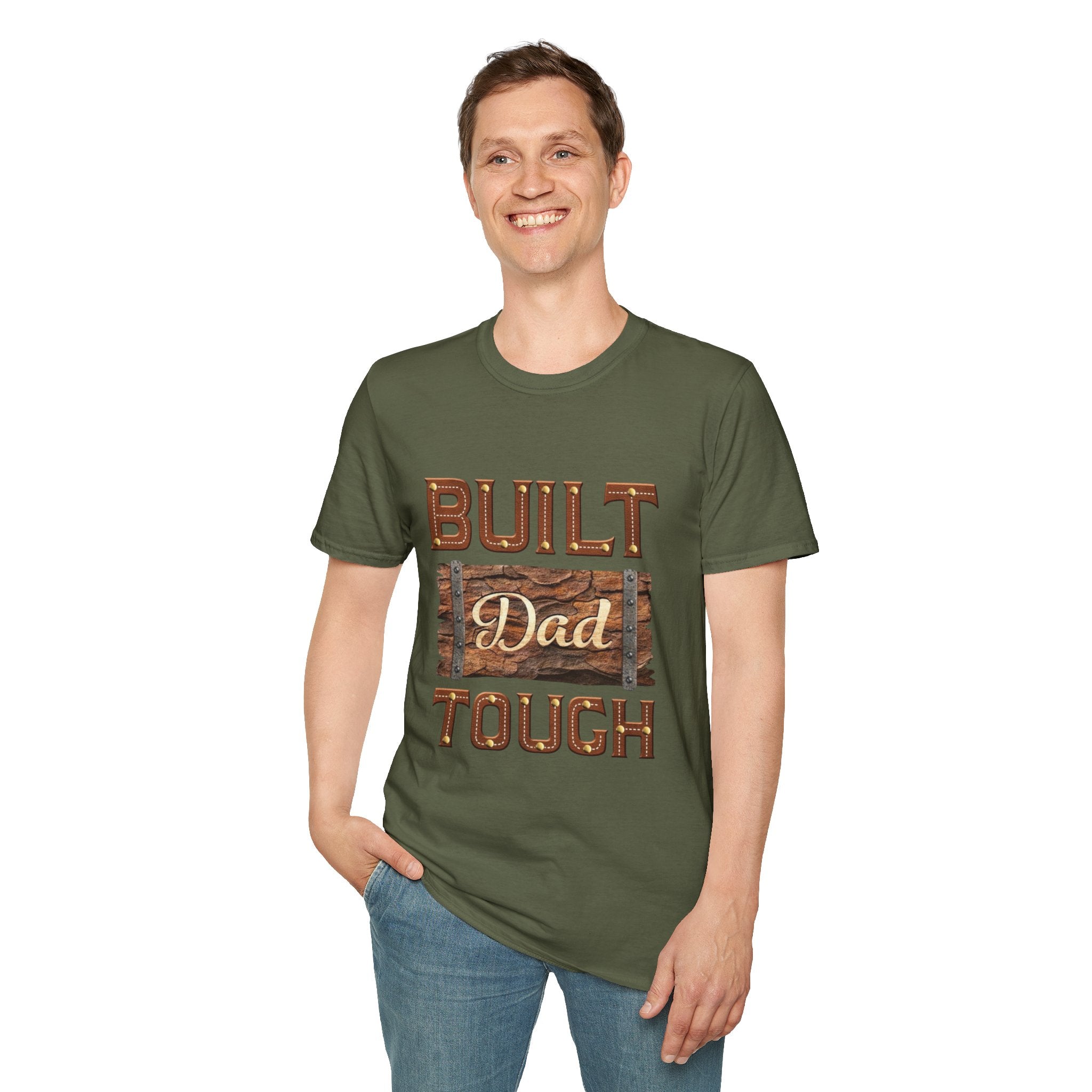 Built dad tough tee shirt