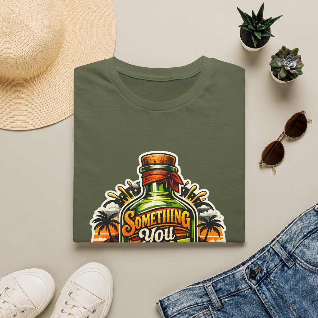 Tequila Bottle 'Something You Proof' T-Shirt — Tropical Cocktail Graphic Tee