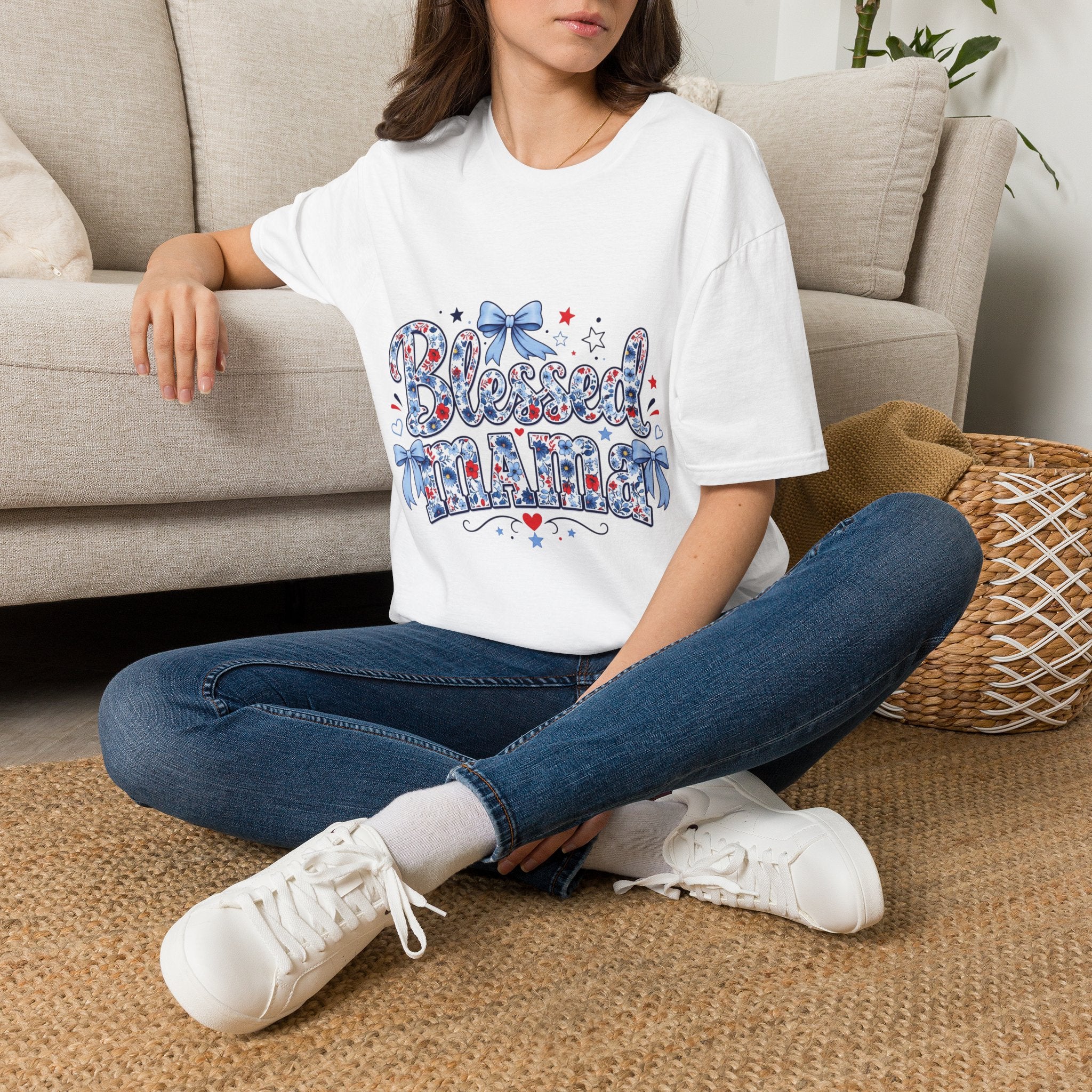 Blessed mama tee shirt
