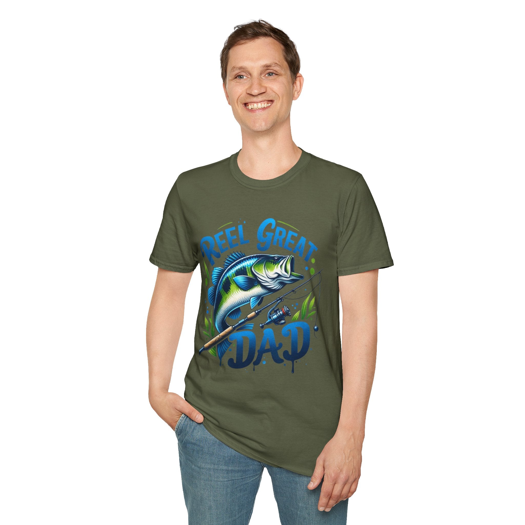 Reel great dad tee shirt