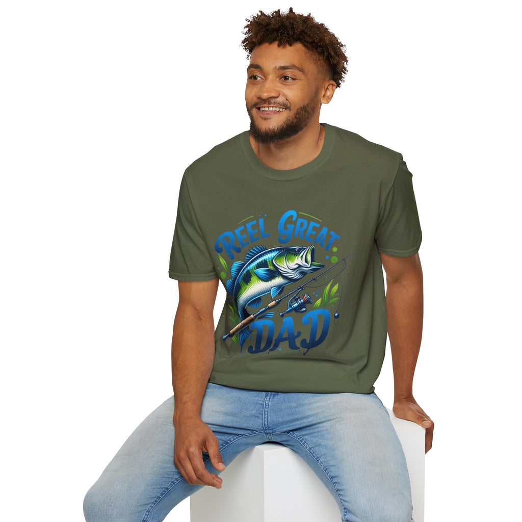 Reel great dad tee shirt
