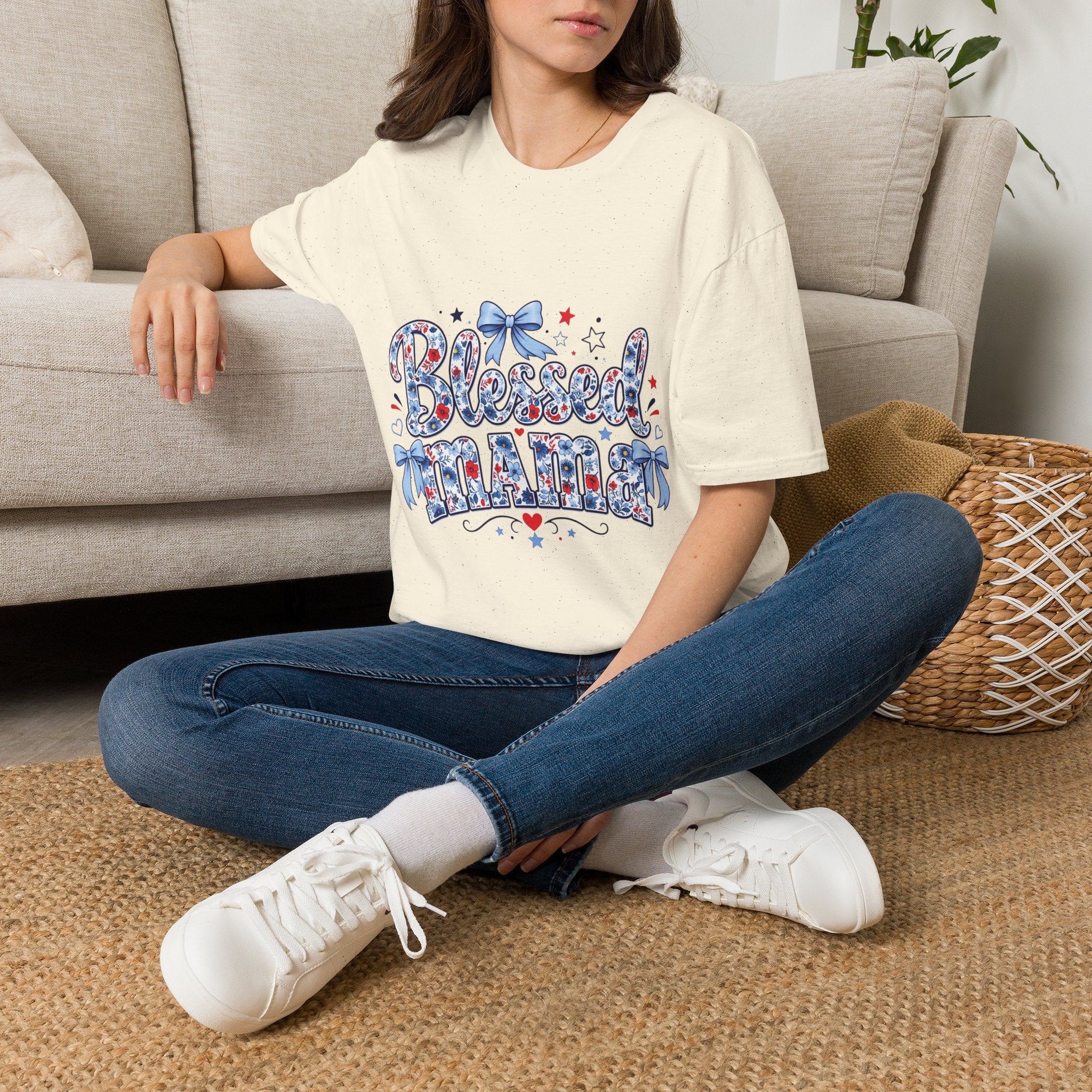 Blessed mama tee shirt