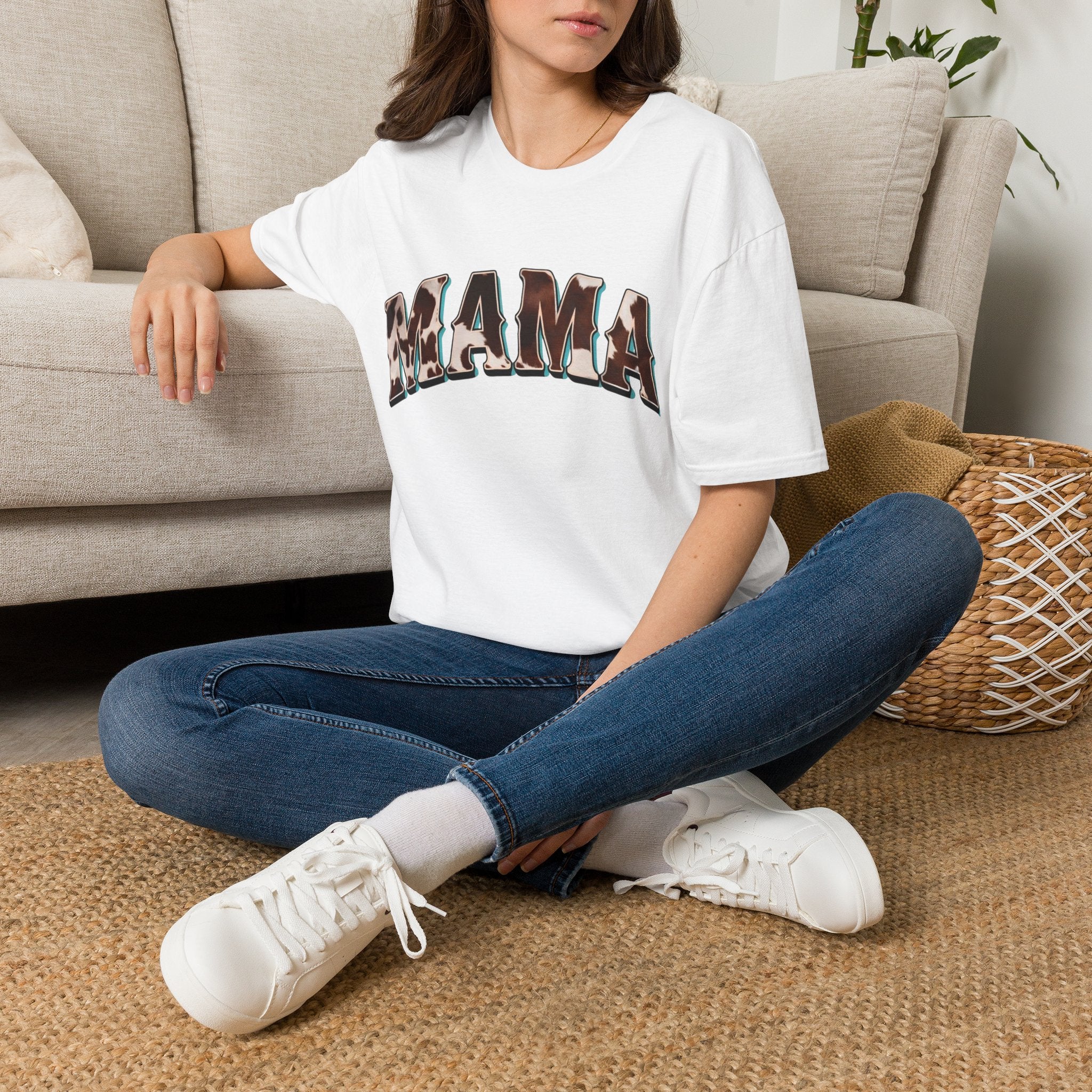 Mama - Cow Print T-shirt