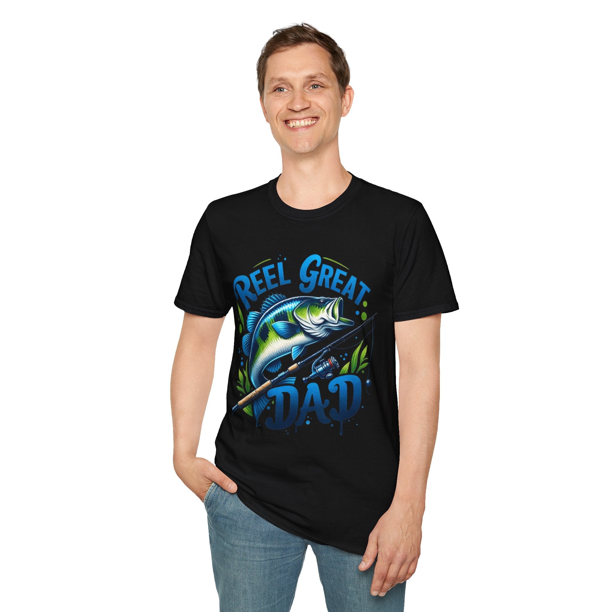 Reel great dad tee shirt